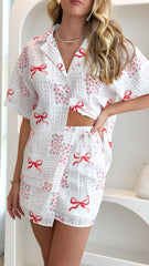 Abilene Button Up Shirt - Sweet Bow Pink