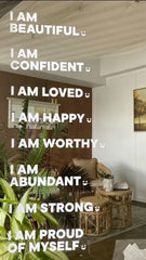 I Am Worthy - Affirmation Mirror Sticker