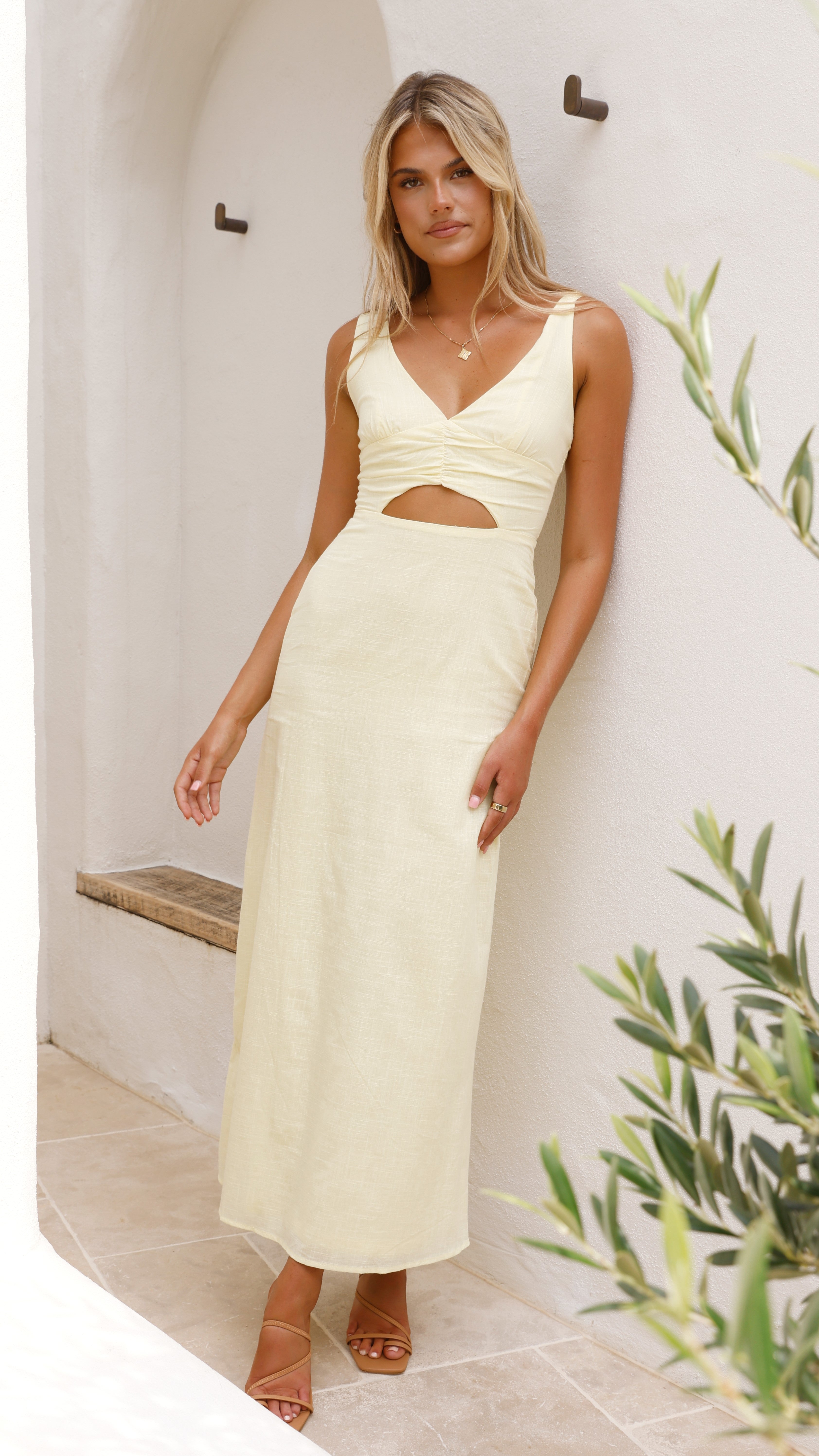 Mahalia Maxi Dress - Soft Yellow