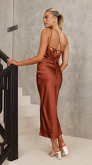 Josephina Midi Dress - Rust