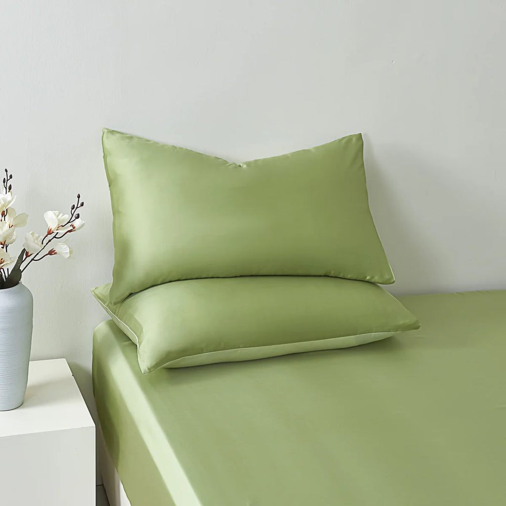 Glaze Green Tencel™ Fitted Sheet Set