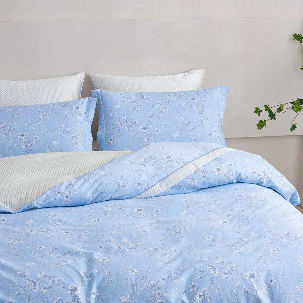 Aria Cotton Bedskirt Duvet Cover Set