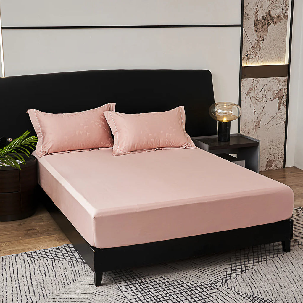 Freya Jacquard Premium Cotton Fitted Sheet Set