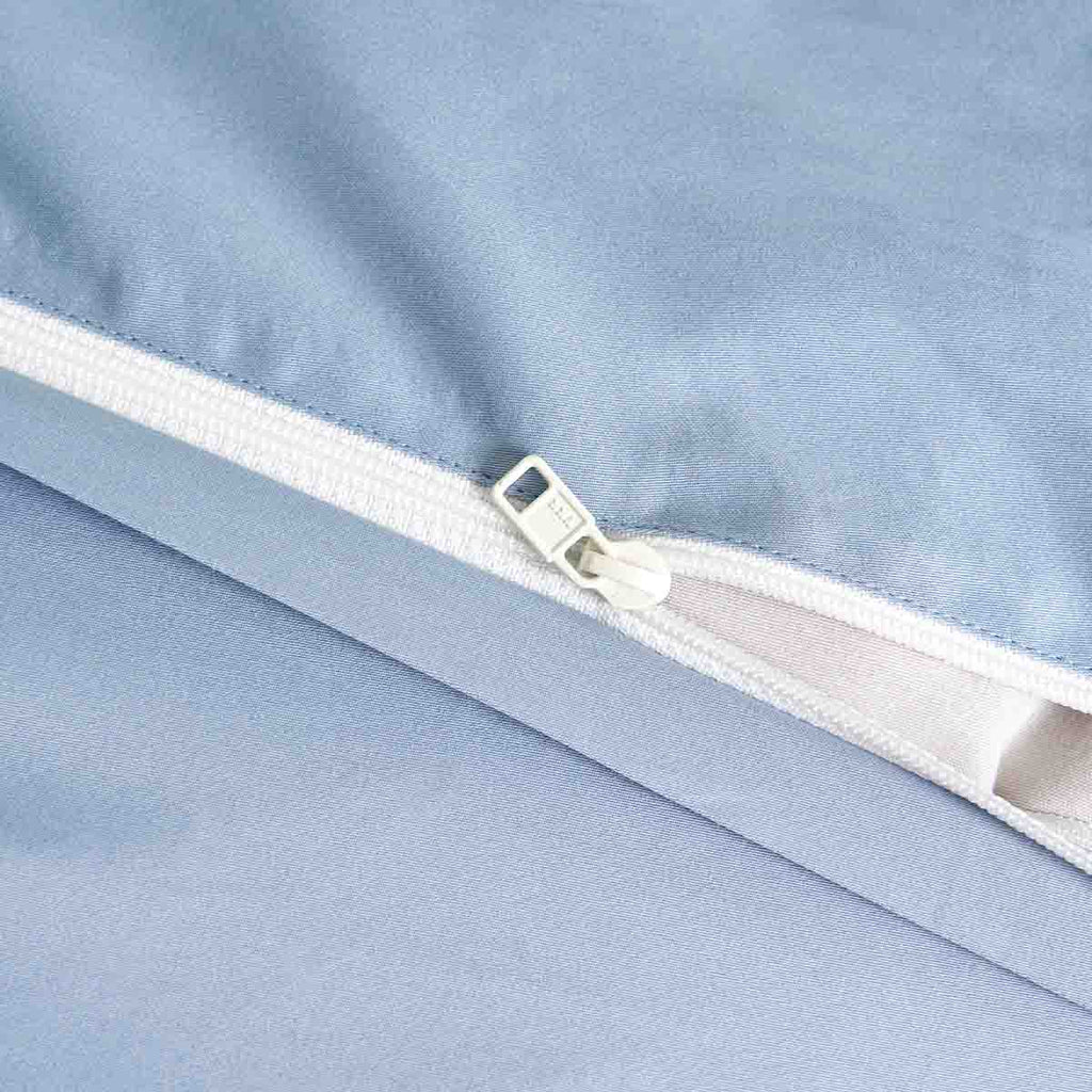 Gentle Blue Solid Color Premium Cotton Fitted Sheet Set