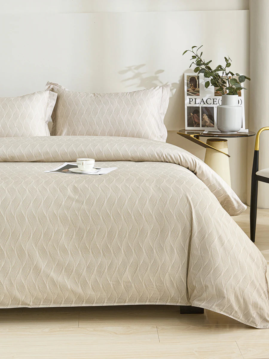 Kamoo Cotton Fitted Sheet Duvet Cover Set