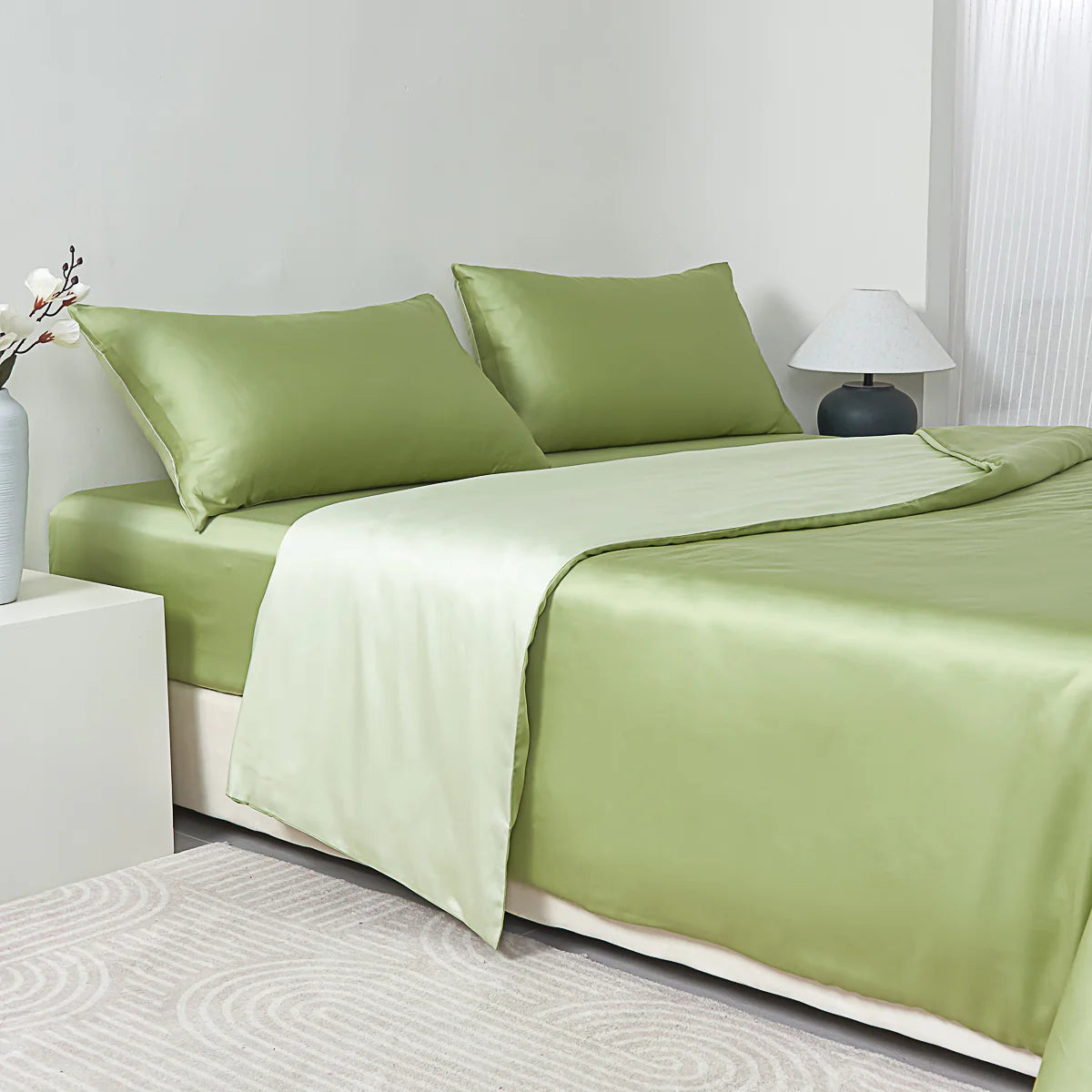 Glaze Green Tencel™ Fitted Sheet Set