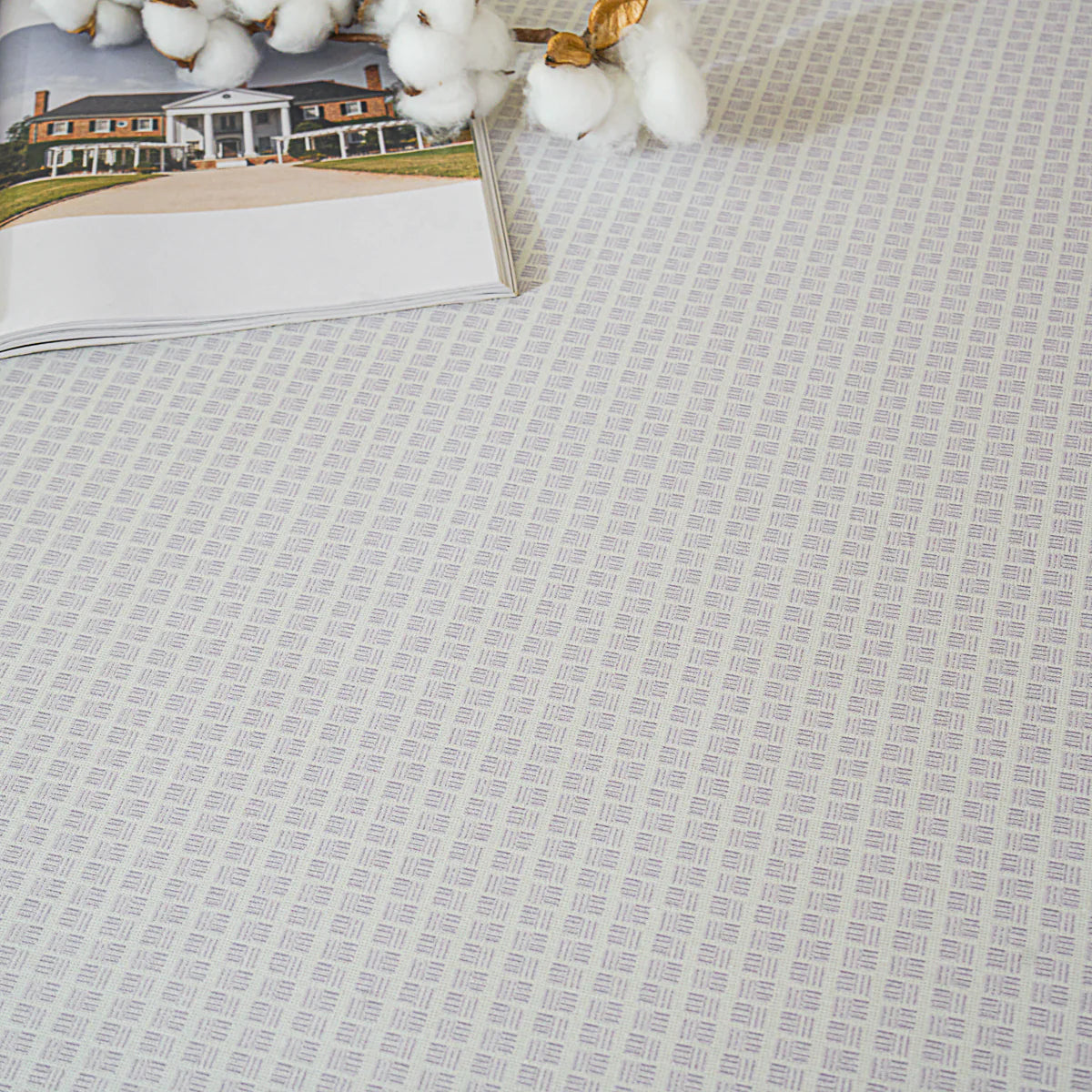 Eta Mist White Cotton Fitted Sheet