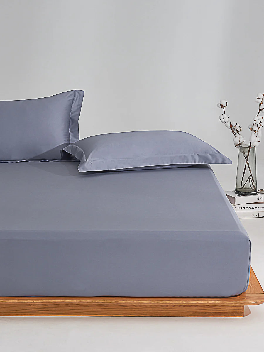 Jazz Blue Premium Cotton Fitted Sheet