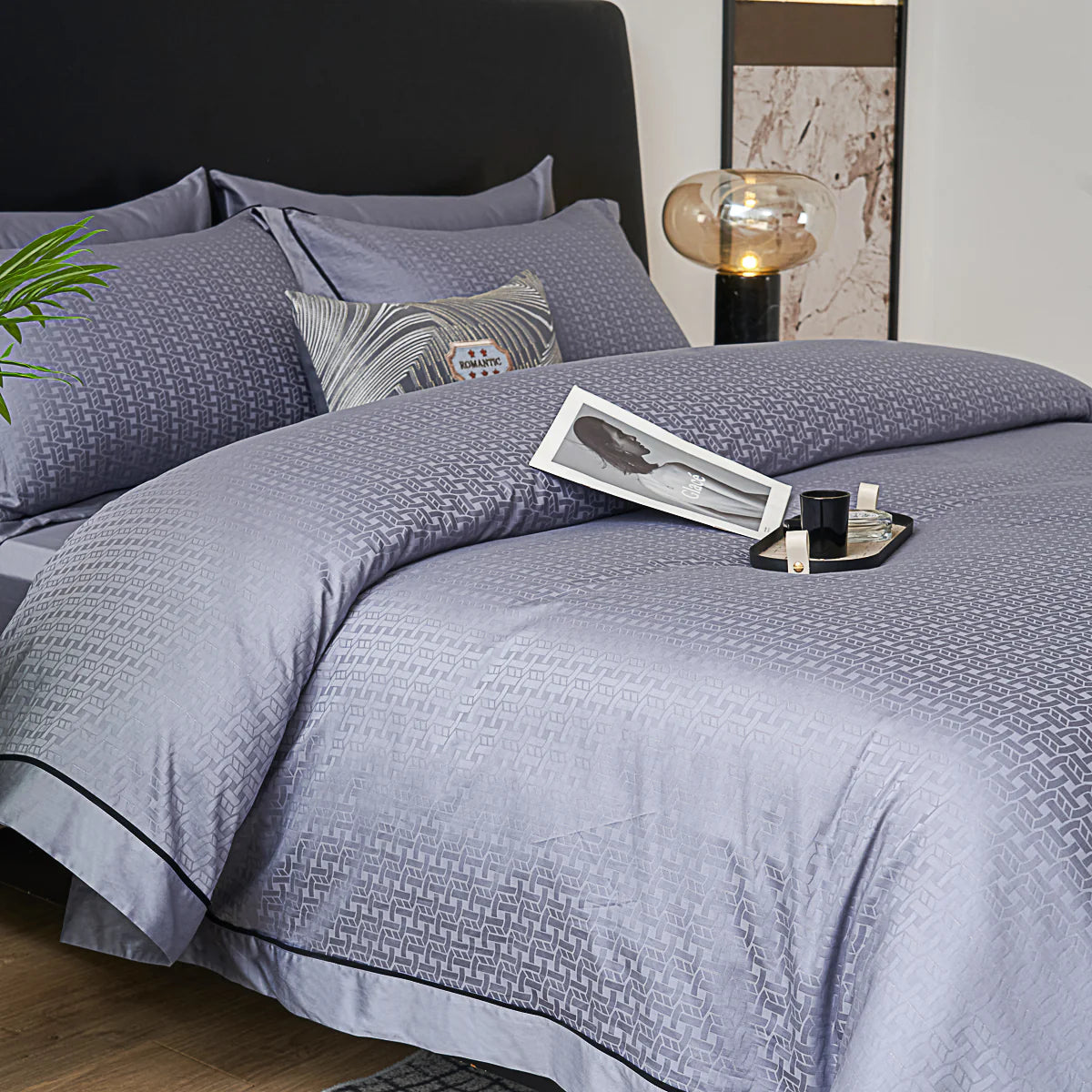 Flandy Jacquard Premium Cotton Fitted Sheet Set