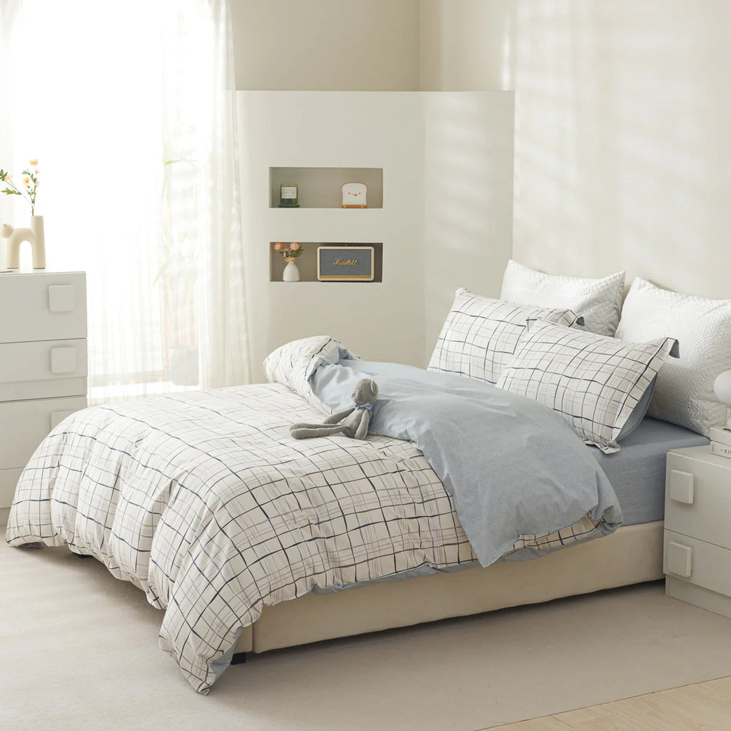 Sebo Cotton Fitted Sheet Duvet Cover Set