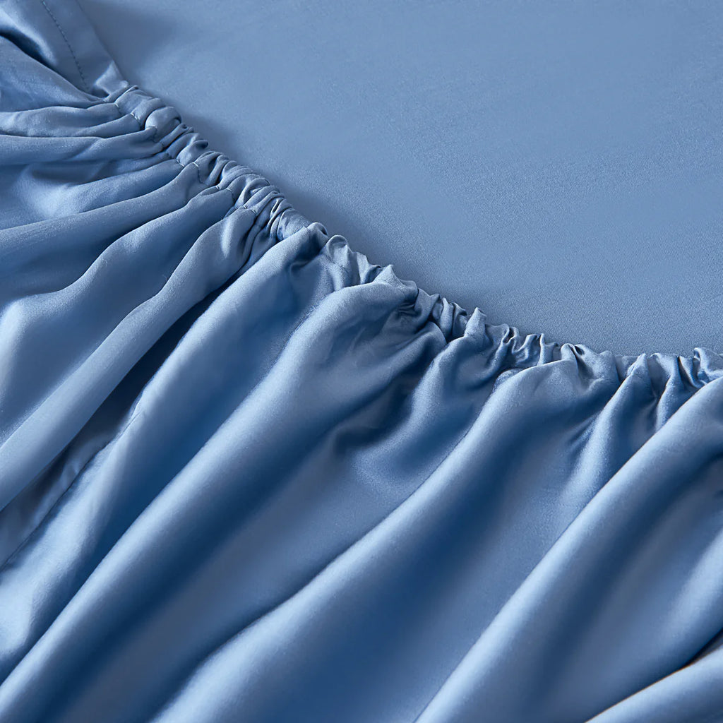 Cloisonne Blue Tencel™ Fitted Sheet Set