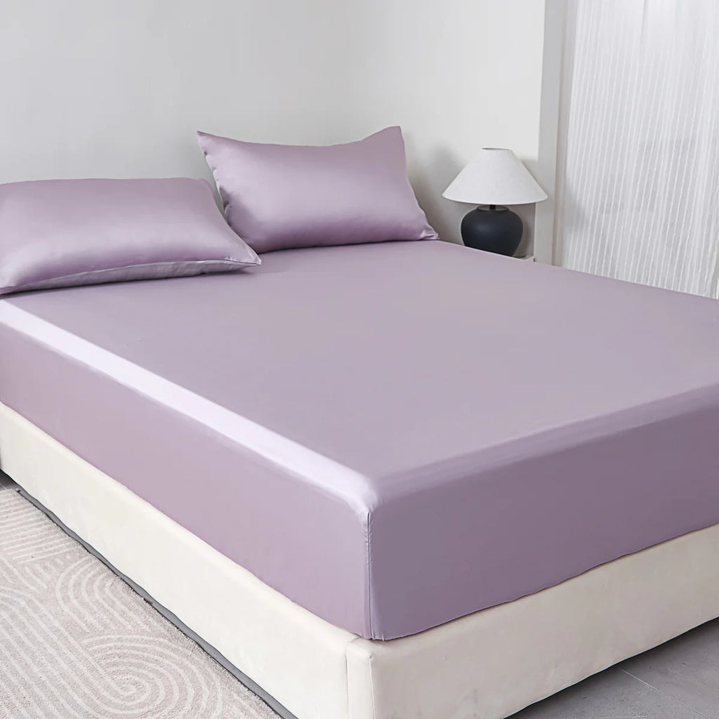 Starry Purple Solid Color Tencel™ Fitted Sheet