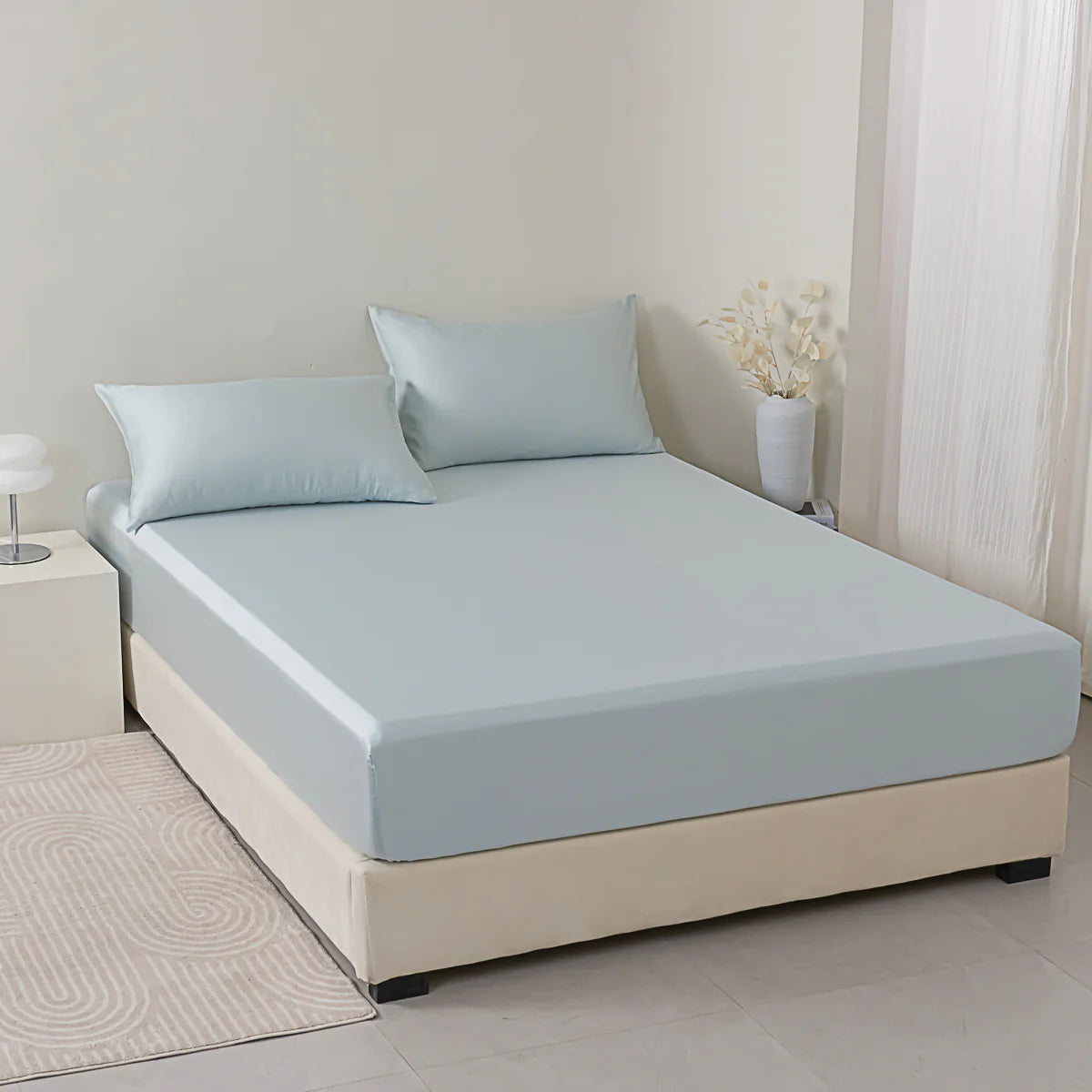 Floating Blue Tencel™ Fitted Sheet