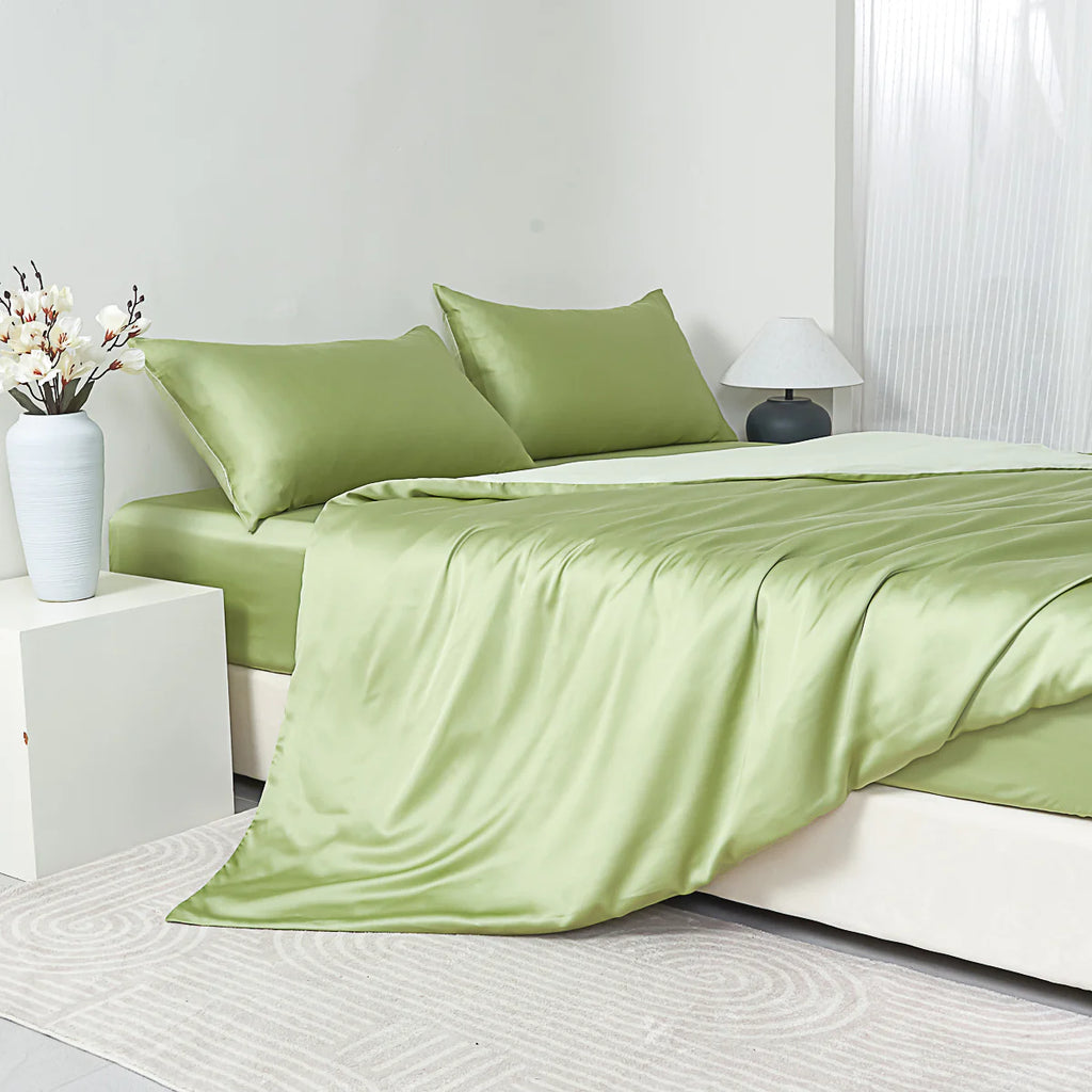 Glaze Green Tencel™ Fitted Sheet Set