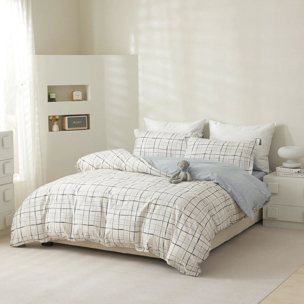 Sebo Cotton Fitted Sheet Duvet Cover Set