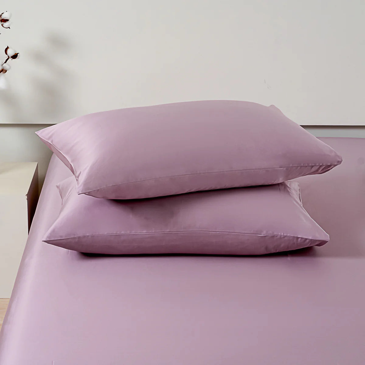 Pearlish Purple Premium Cotton Standard Pillow Sham x2p