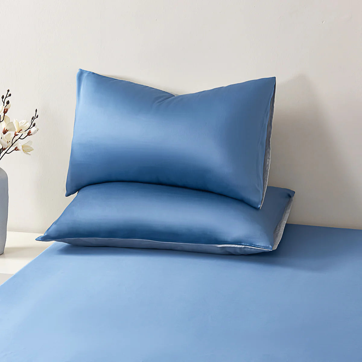 Cloisonne Blue Tencel™ Fitted Sheet Set