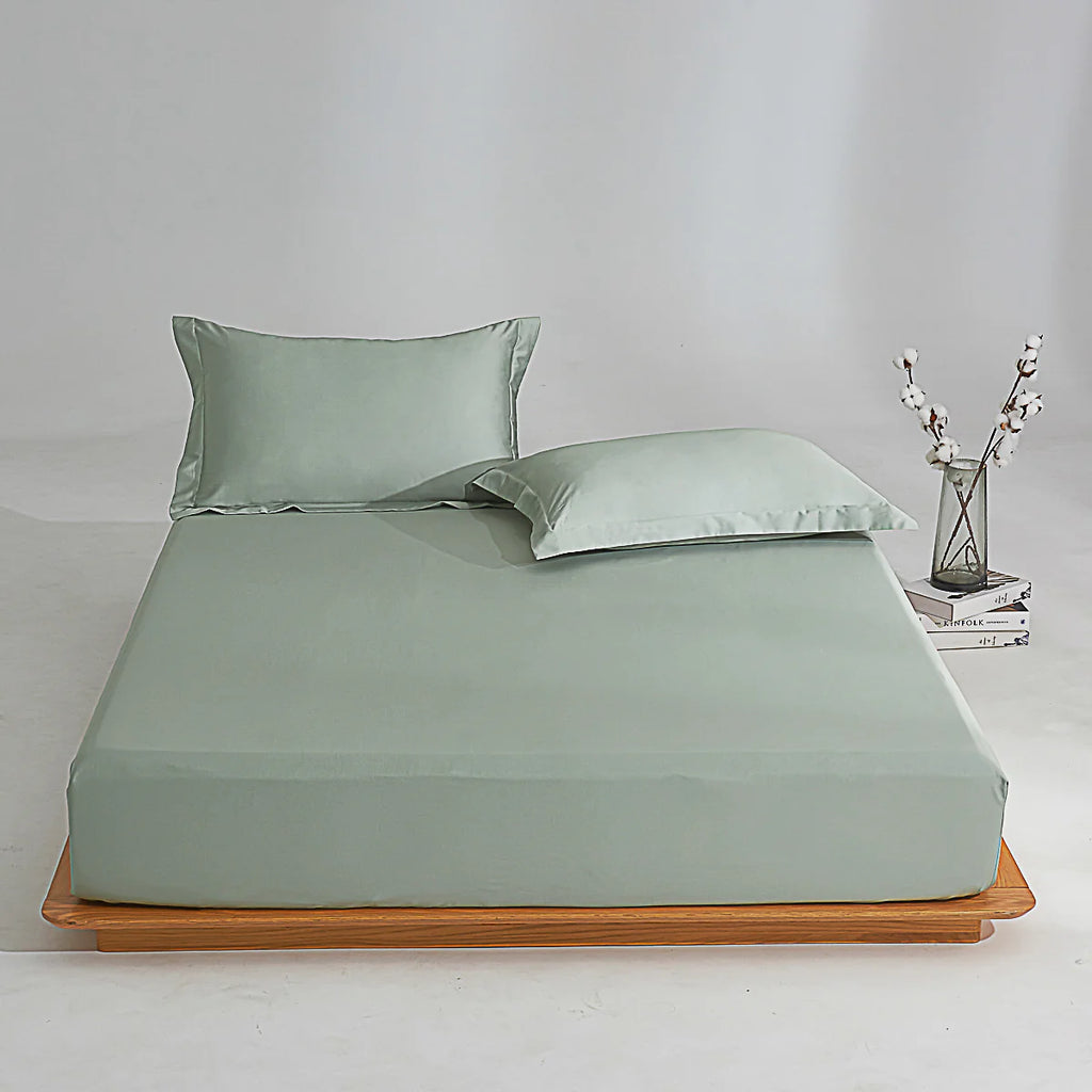 Sunny Green Premium Cotton Fitted Sheet