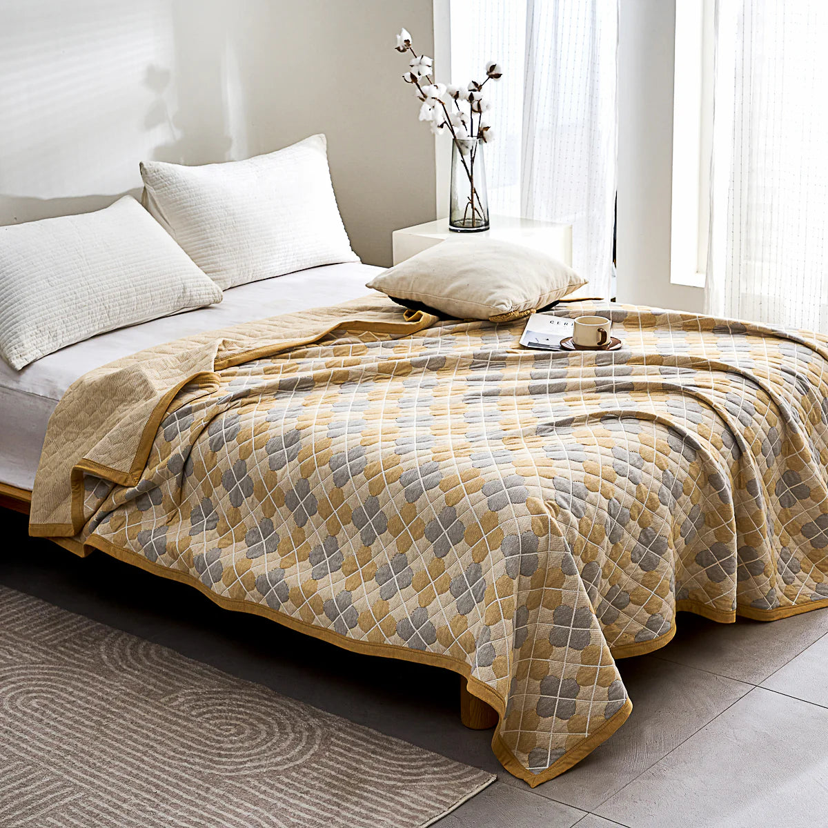 Asher Cotton Knitted Summer Blanket