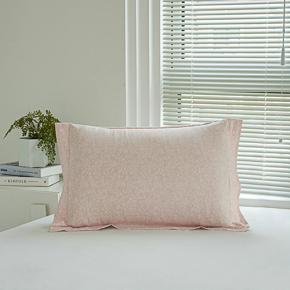 Kai Jade Pink Cotton Standard Pillow Sham x2p