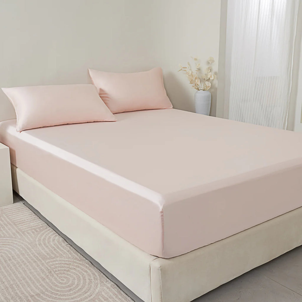 Dreamy Pink Tencel™ Fitted Sheet