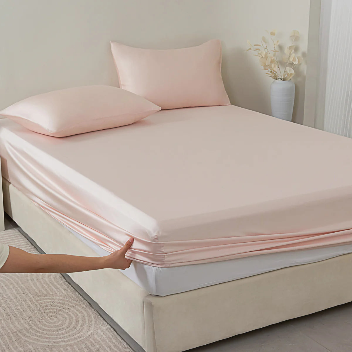 Dreamy Pink Tencel™ Fitted Sheet