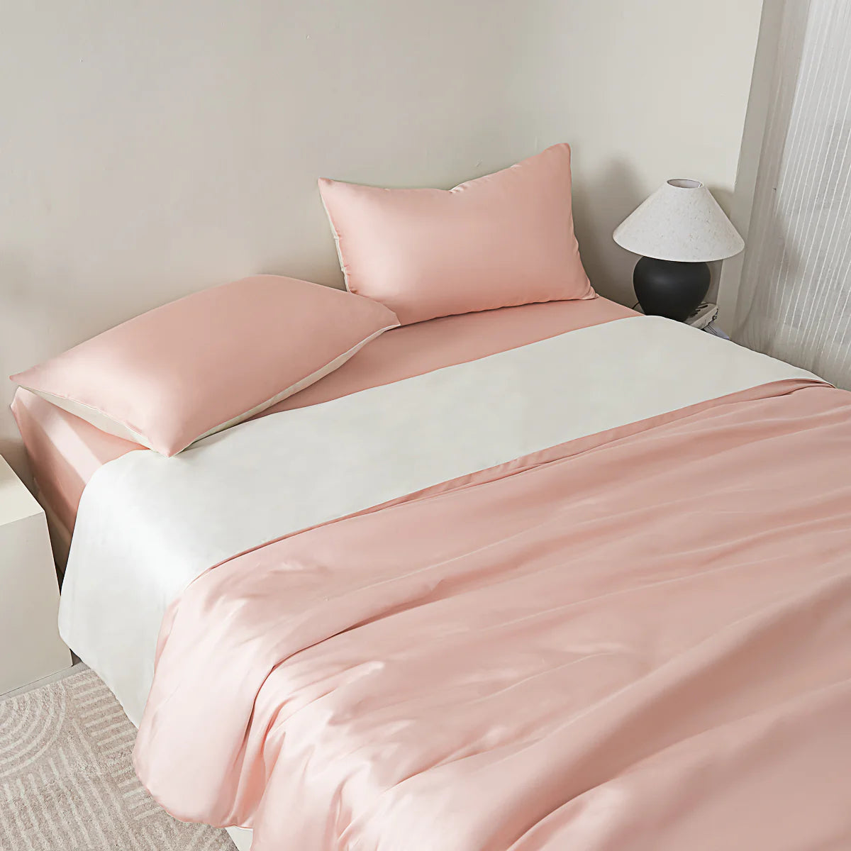 Water Pink Tencel™ Fitted Sheet Set