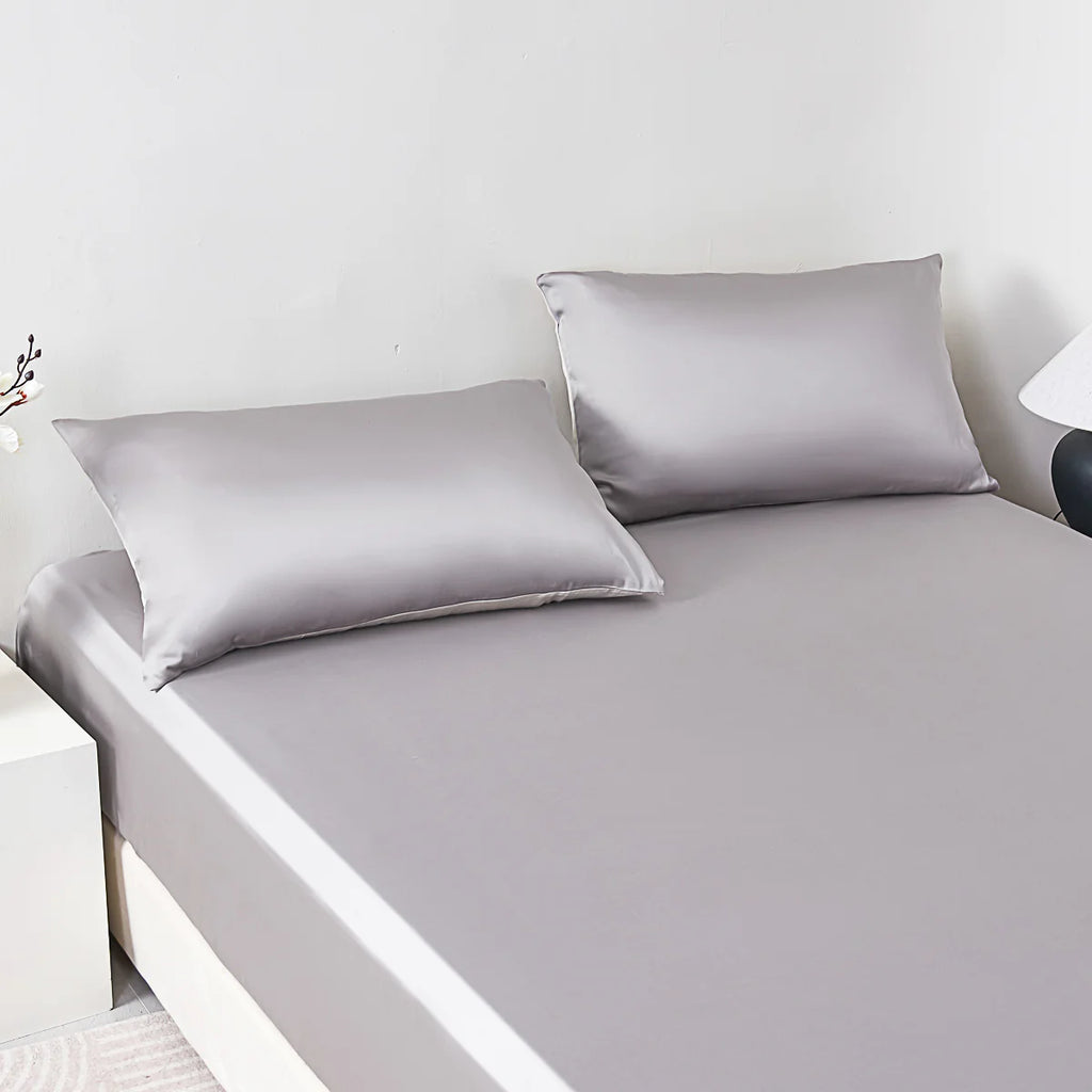 Cloudy Gray Tencel™ Fitted Sheet Set