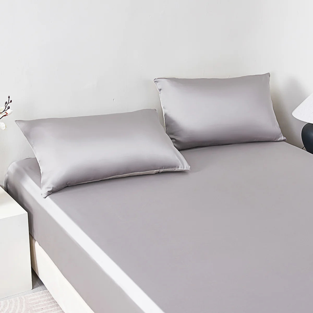 Cloudy Gray Tencel™ Fitted Sheet Set