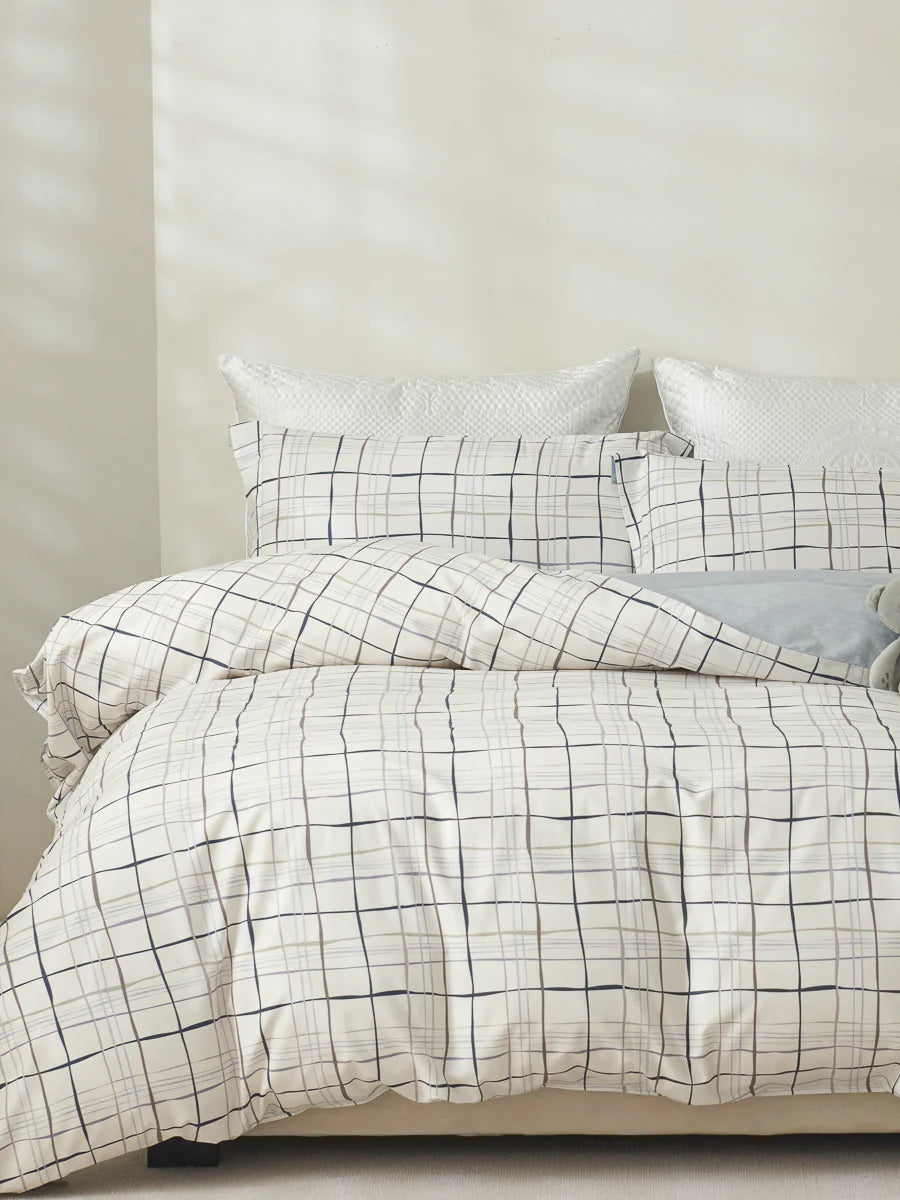 Sebo Cotton Fitted Sheet Duvet Cover Set