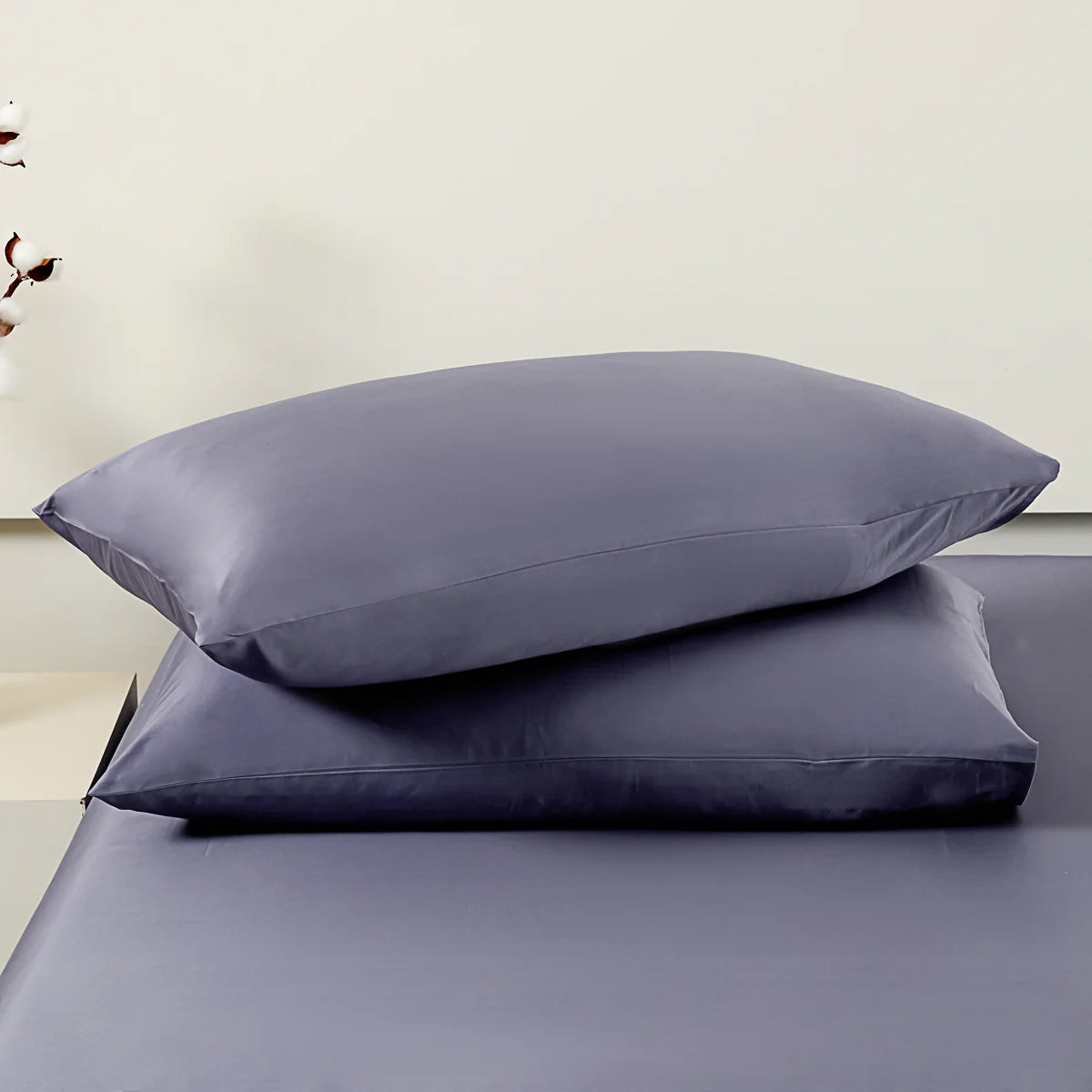 Jazz Blue Premium Cotton Standard Pillow Sham x2p