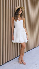 Chara Mini Dress - Beige