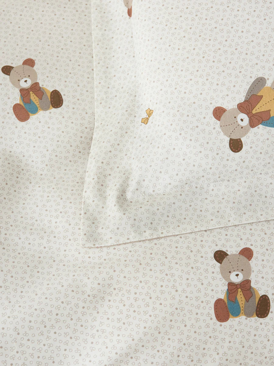 Tara Cotton Fitted Sheet Duvet Cover Set