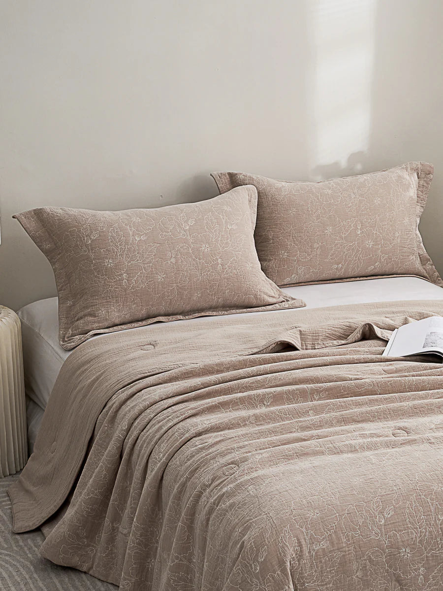 Cotton Jacquard Soybean Fiber Light Comforter Set