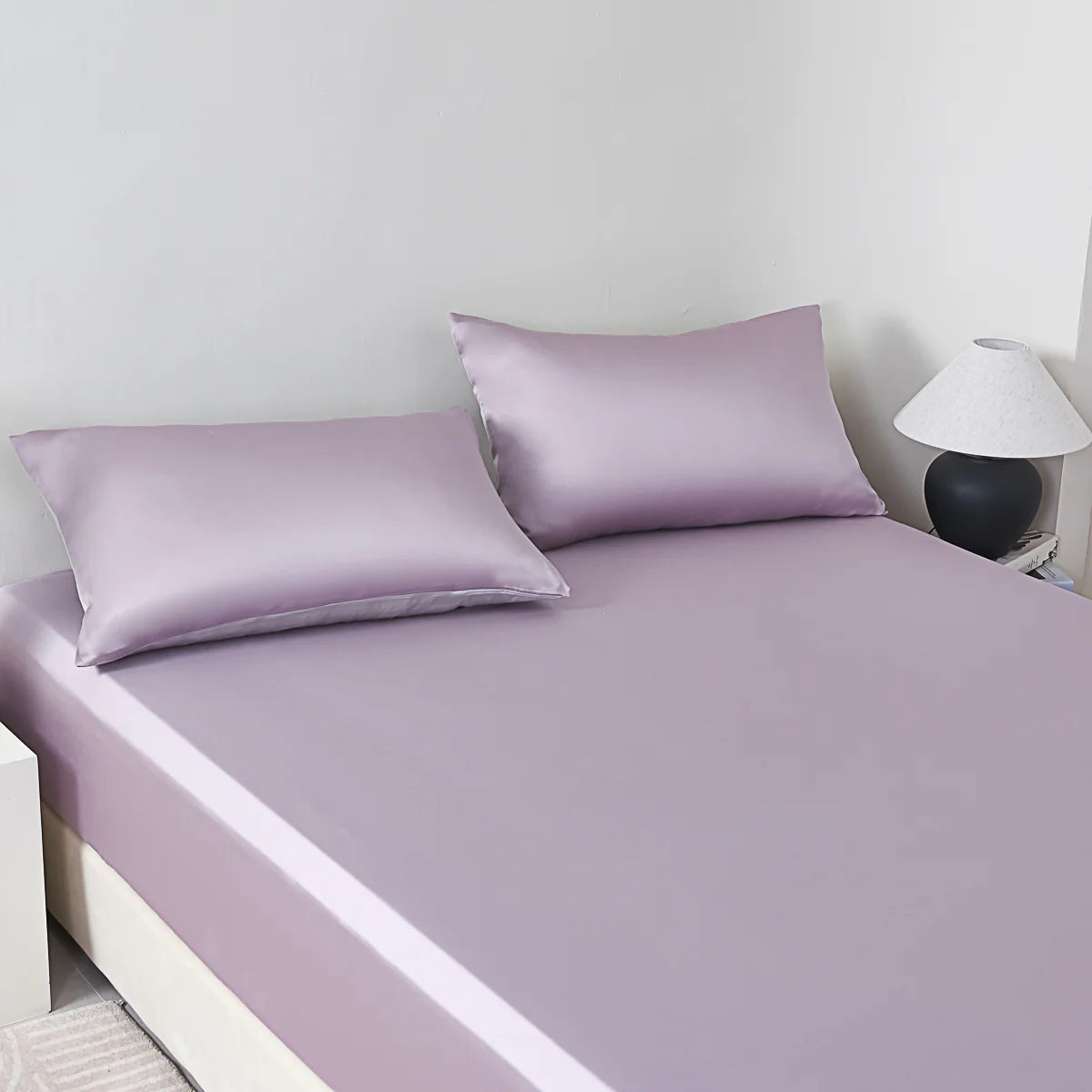 Starry Purple Solid Color Tencel™ Fitted Sheet