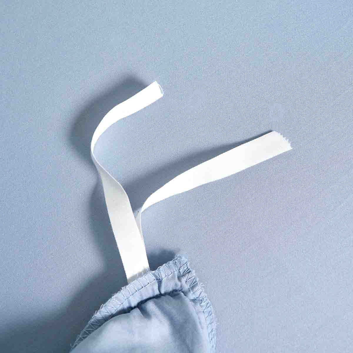 Gentle Blue Solid Color Premium Cotton Fitted Sheet Set