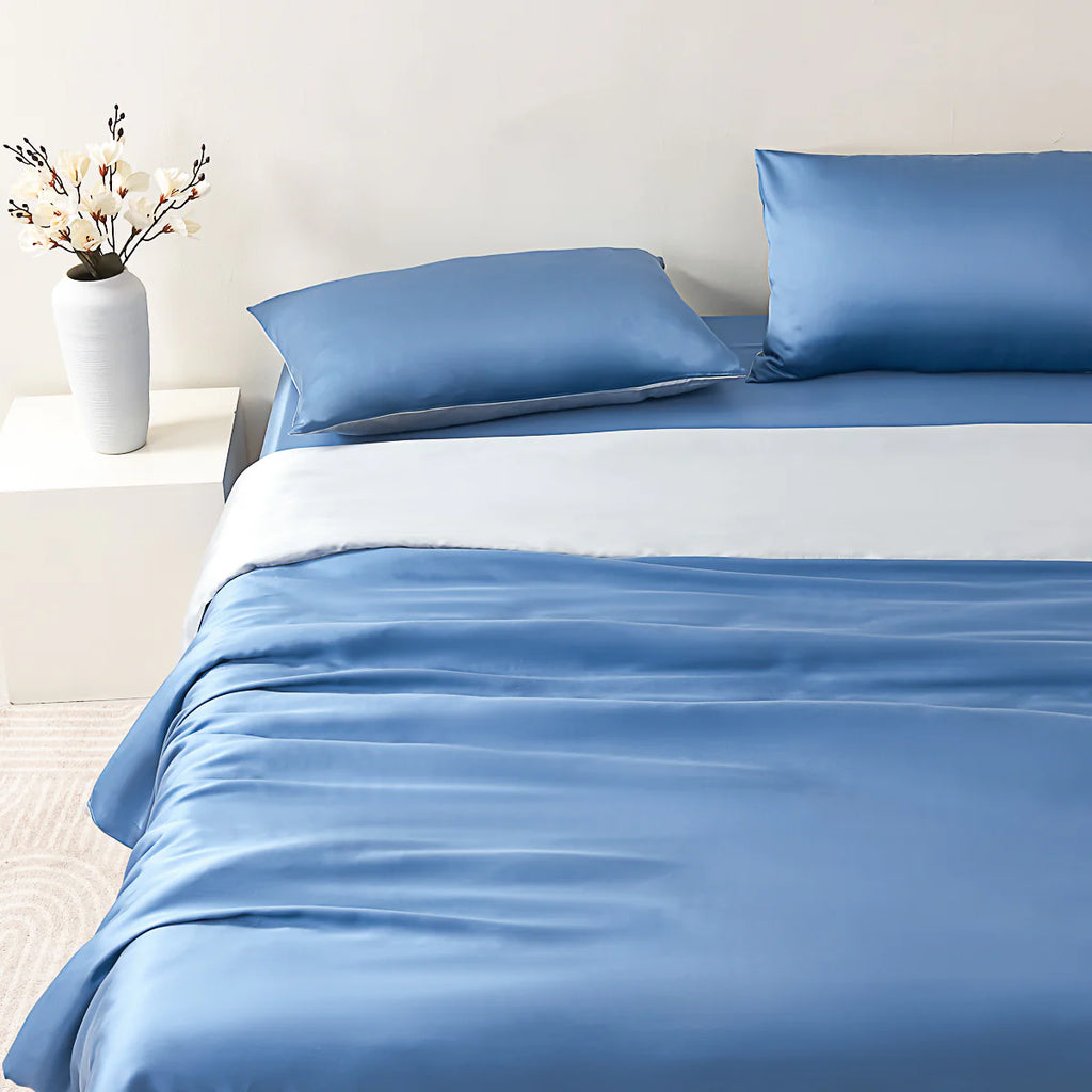 Cloisonne Blue Tencel™ Fitted Sheet Set