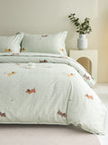 Buddy Cotton Fitted Sheet Duvet Cover Set
