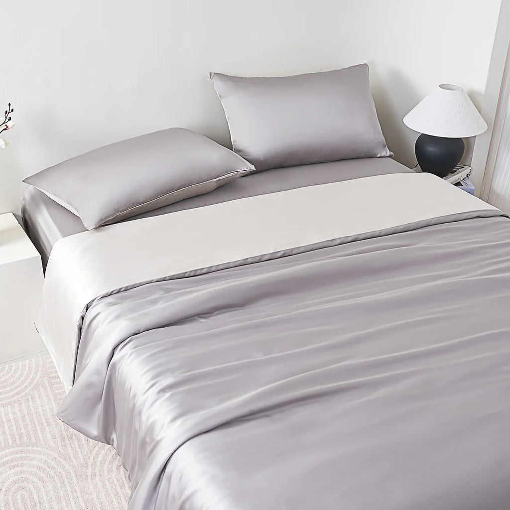 Cloudy Gray Tencel™ Fitted Sheet Set