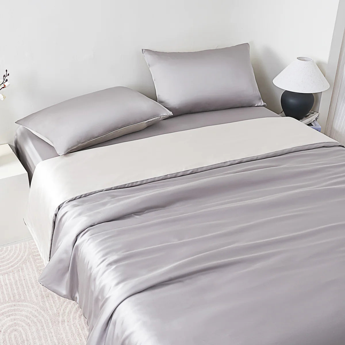 Cloudy Gray Tencel™ Fitted Sheet Set