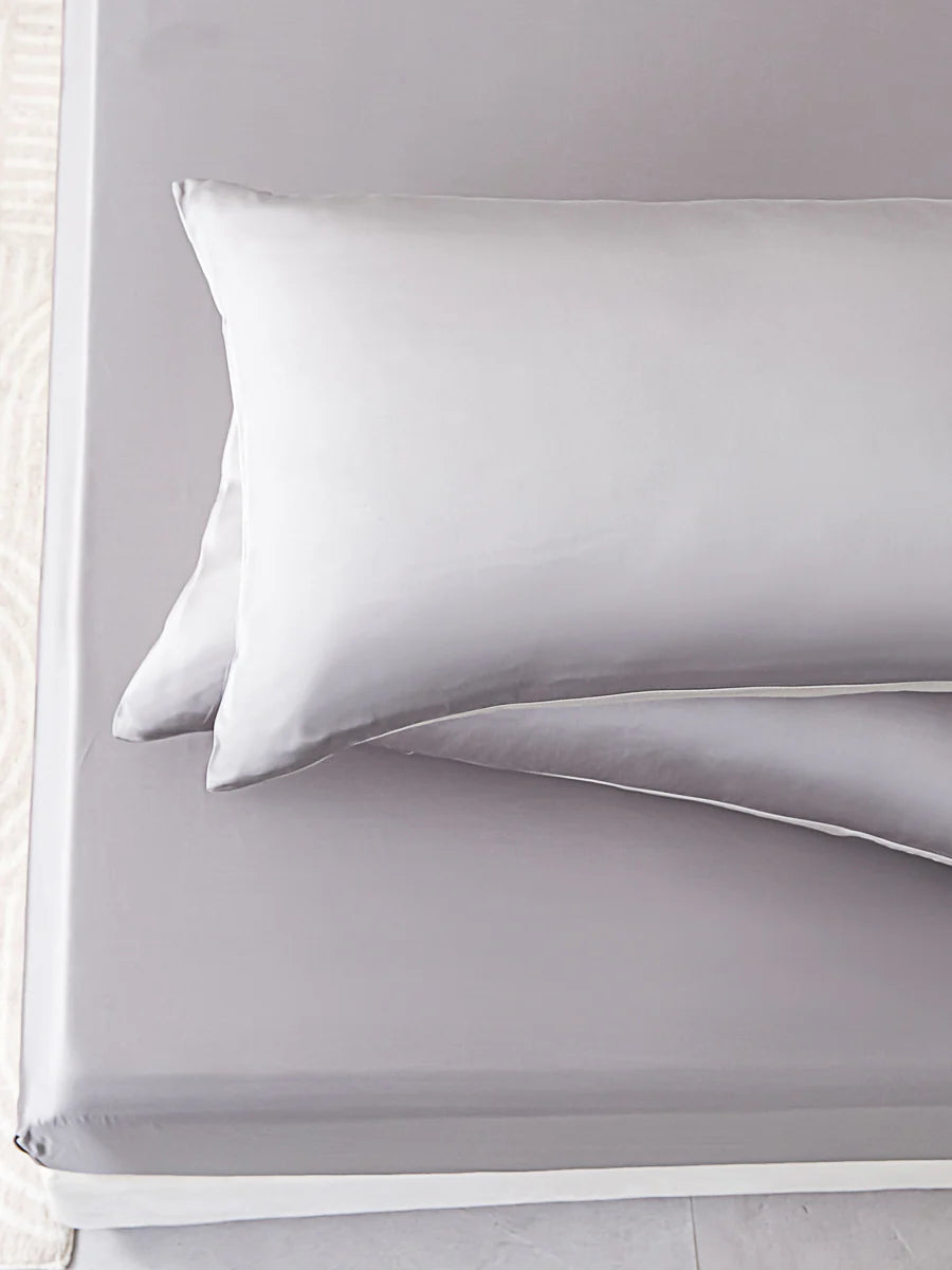 Cloudy Gray Tencel™ Fitted Sheet Set
