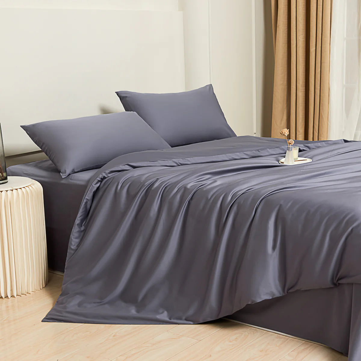 Jazz Blue Premium Cotton Duvet Cover Set