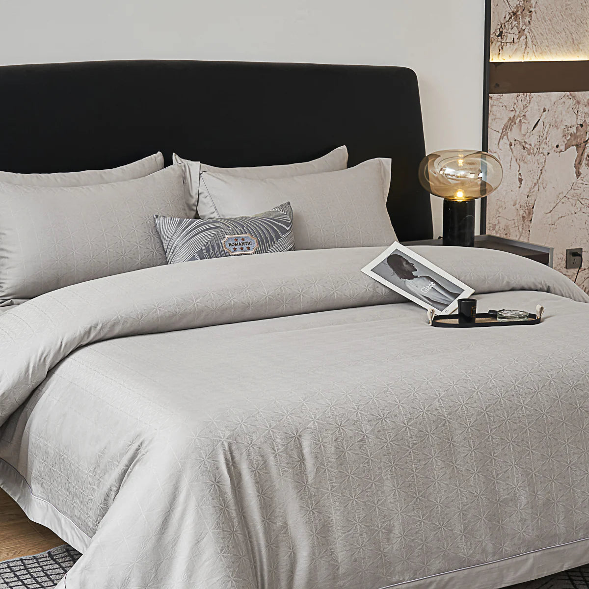 Troy Jacquard Premium Cotton Fitted Sheet Set