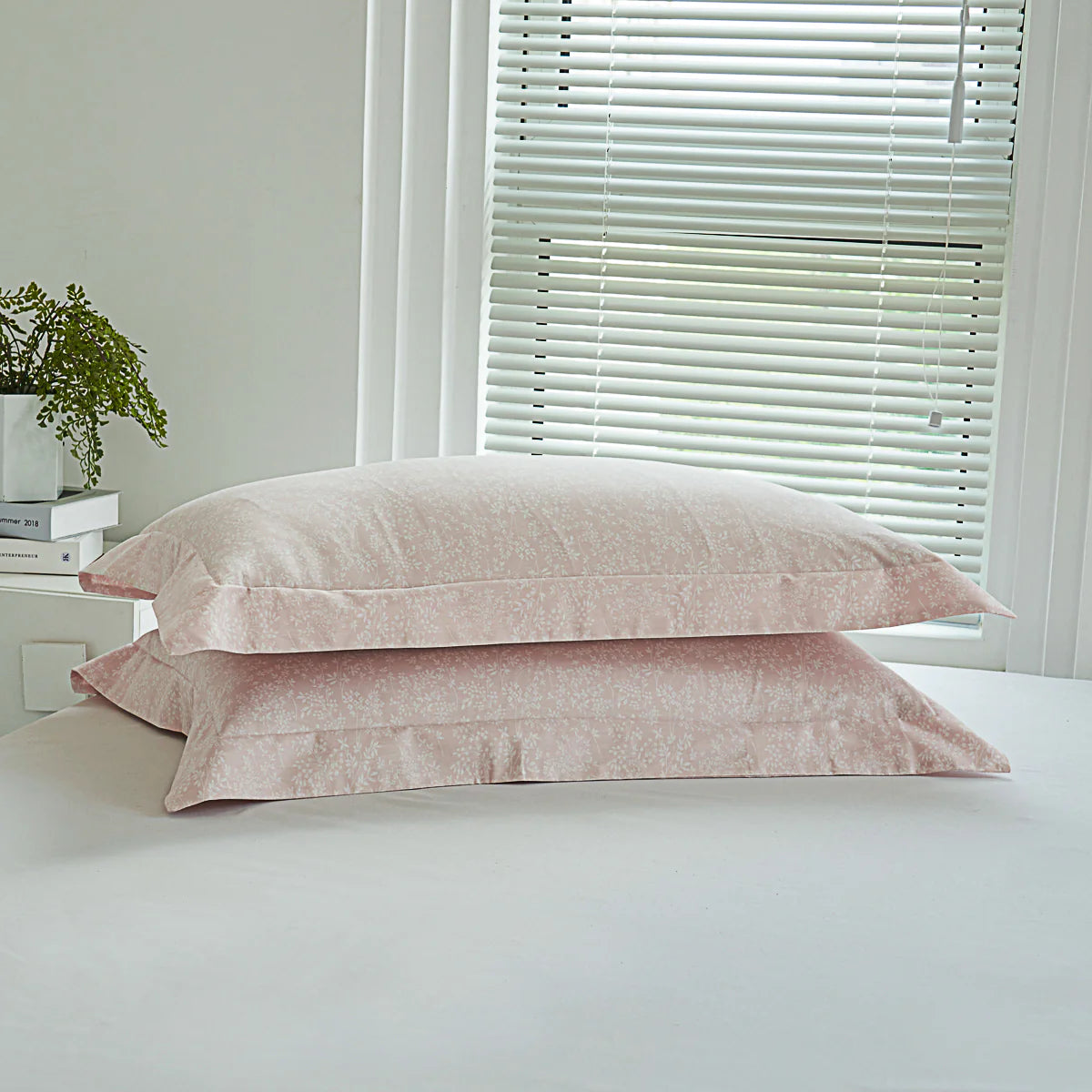 Kai Jade Pink Cotton Standard Pillow Sham x2p