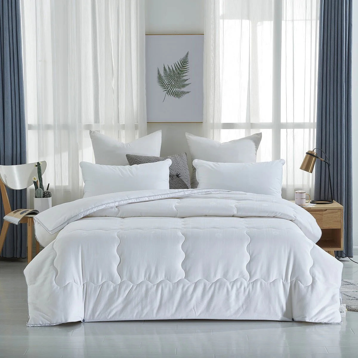 Solid White Soybean Fiber Winter Duvet Insert