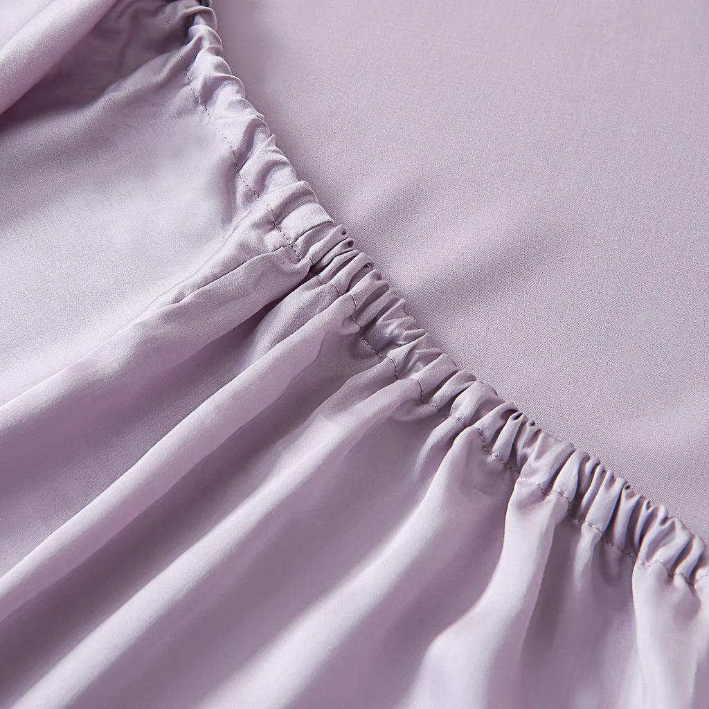 Starry Purple Solid Color Tencel™ Fitted Sheet