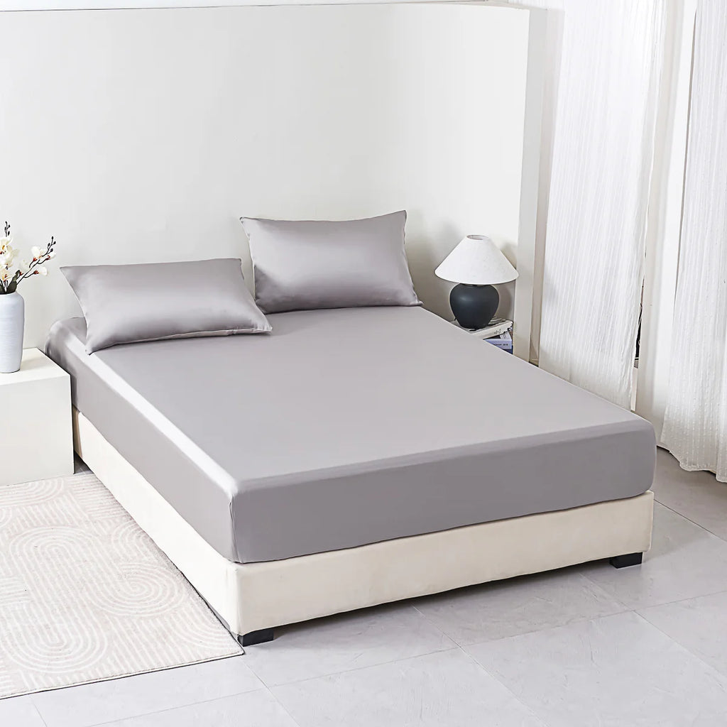 Cloudy Gray Tencel™ Fitted Sheet Set