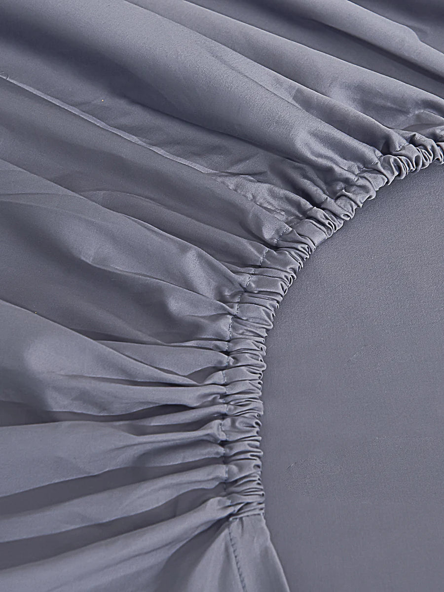 Jazz Blue Premium Cotton Fitted Sheet