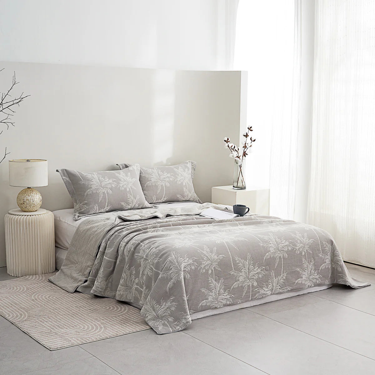 Cotton Jacquard Soybean Fiber Light Comforter Set