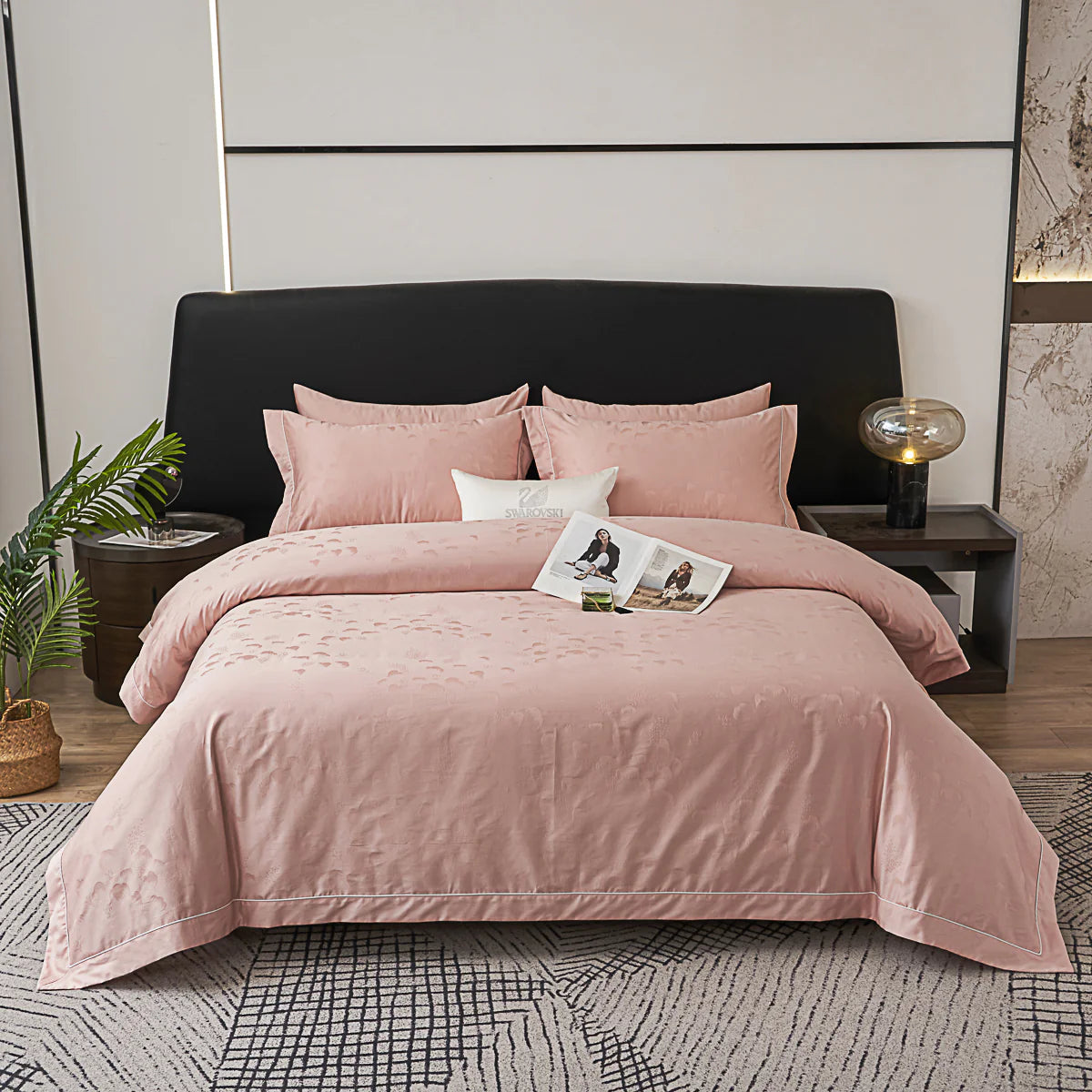 Freya Jacquard Premium Cotton Fitted Sheet Set